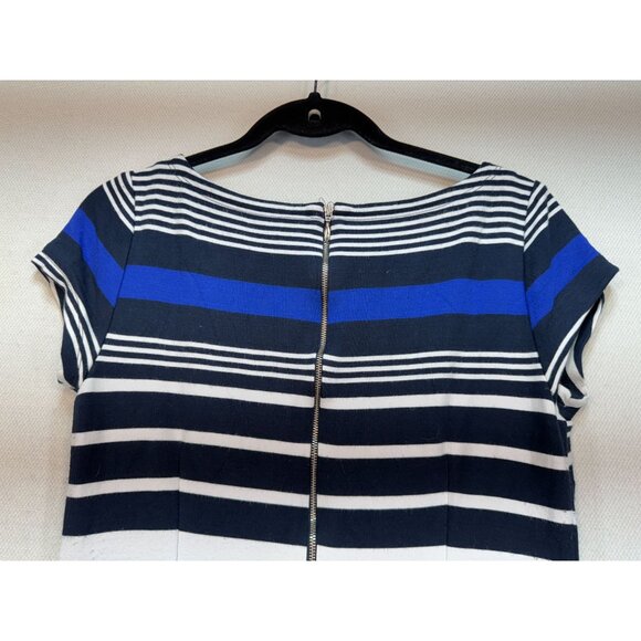 Banana Republic Womens Sheath Dress Suze 8 Multicolor Striped Short Sleeve - Picture 12 of 12